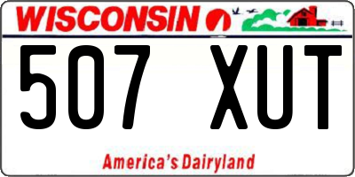 WI license plate 507XUT