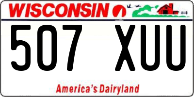WI license plate 507XUU