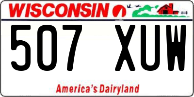 WI license plate 507XUW