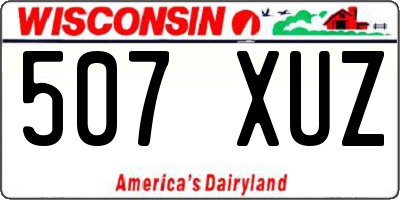 WI license plate 507XUZ