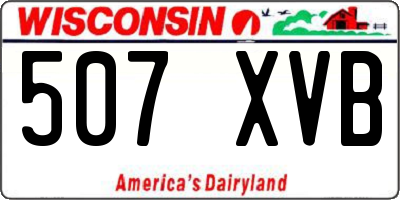 WI license plate 507XVB