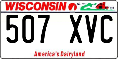 WI license plate 507XVC