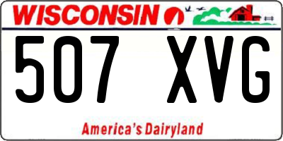 WI license plate 507XVG
