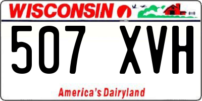WI license plate 507XVH