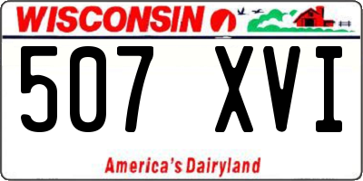 WI license plate 507XVI