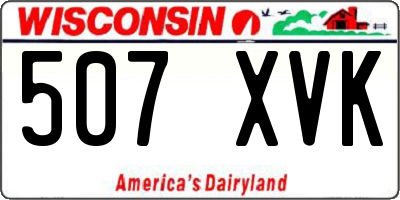 WI license plate 507XVK