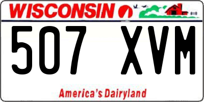 WI license plate 507XVM