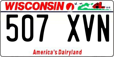 WI license plate 507XVN