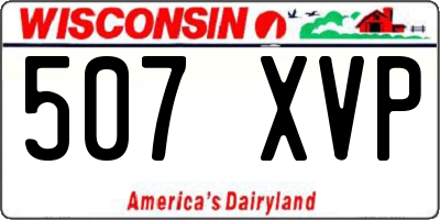 WI license plate 507XVP