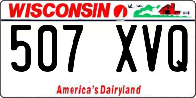 WI license plate 507XVQ