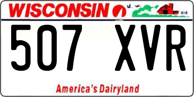 WI license plate 507XVR