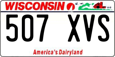 WI license plate 507XVS