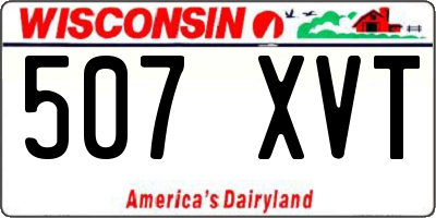 WI license plate 507XVT