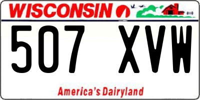 WI license plate 507XVW