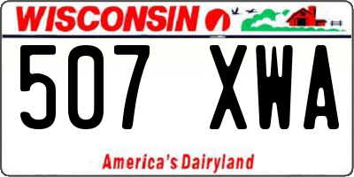 WI license plate 507XWA