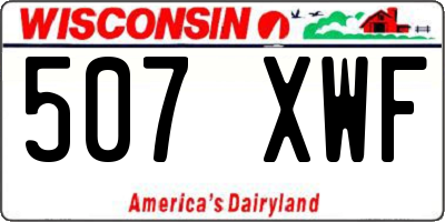 WI license plate 507XWF