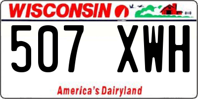 WI license plate 507XWH