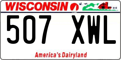 WI license plate 507XWL