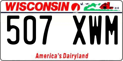 WI license plate 507XWM
