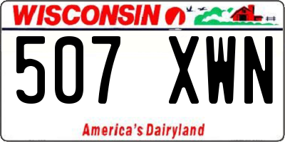 WI license plate 507XWN