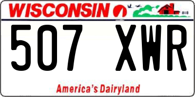 WI license plate 507XWR