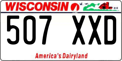 WI license plate 507XXD