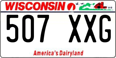 WI license plate 507XXG