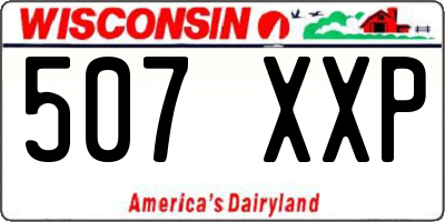 WI license plate 507XXP