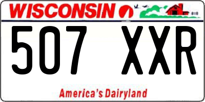 WI license plate 507XXR