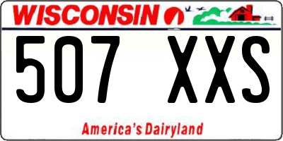 WI license plate 507XXS