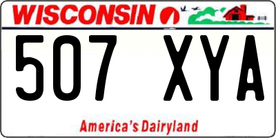 WI license plate 507XYA