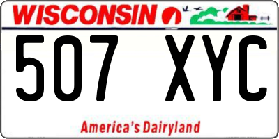 WI license plate 507XYC