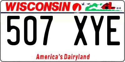 WI license plate 507XYE