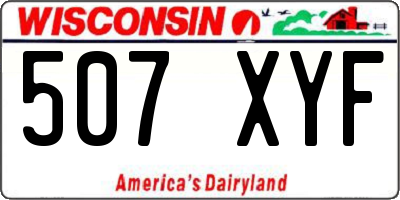 WI license plate 507XYF