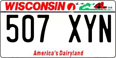 WI license plate 507XYN
