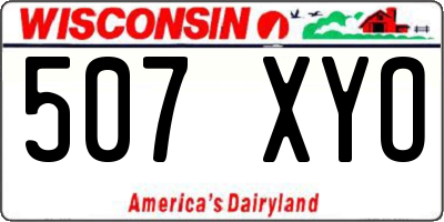 WI license plate 507XYO