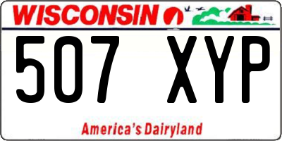 WI license plate 507XYP