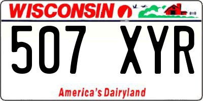 WI license plate 507XYR
