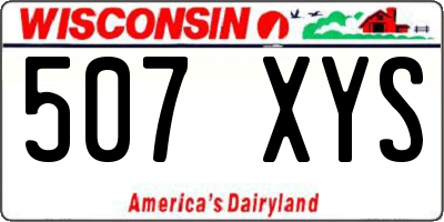 WI license plate 507XYS