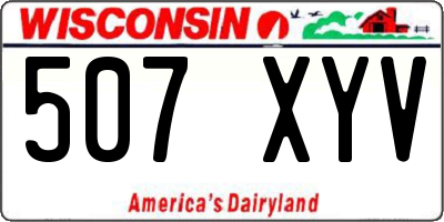 WI license plate 507XYV