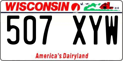 WI license plate 507XYW