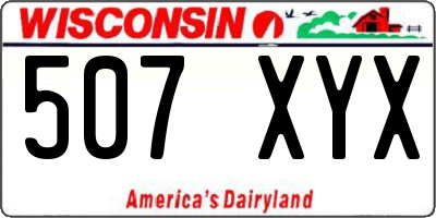 WI license plate 507XYX
