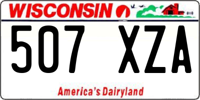 WI license plate 507XZA