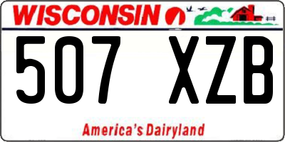 WI license plate 507XZB