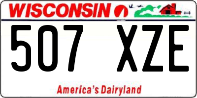 WI license plate 507XZE