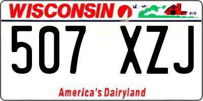 WI license plate 507XZJ