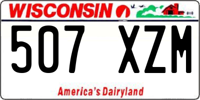 WI license plate 507XZM