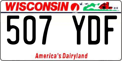 WI license plate 507YDF