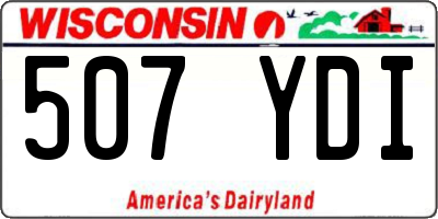 WI license plate 507YDI
