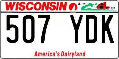 WI license plate 507YDK